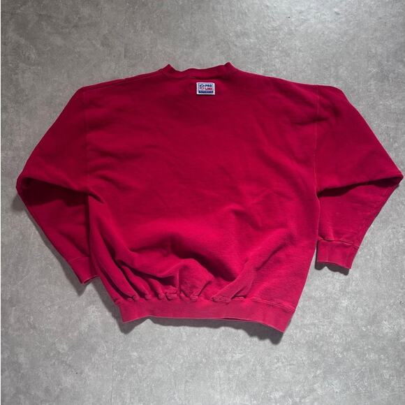 90s Vintage Kansas City chiefs Diamond Cut Embroidered Red Crewneck Size L - Picture 4 of 4